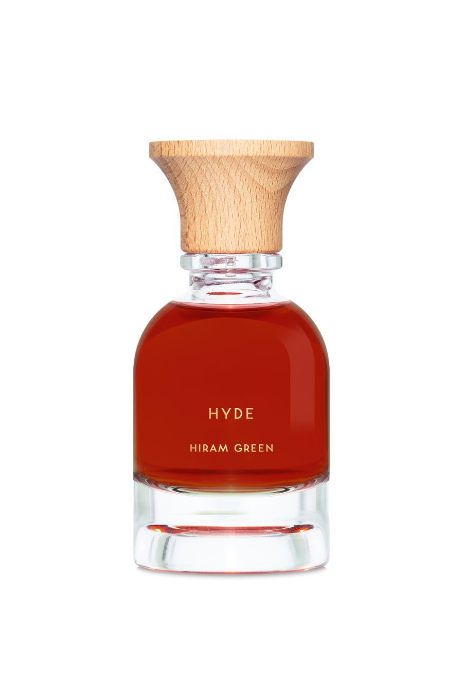 Hiram Green Hyde Eau de Parfum bottle, all-natural amber leather