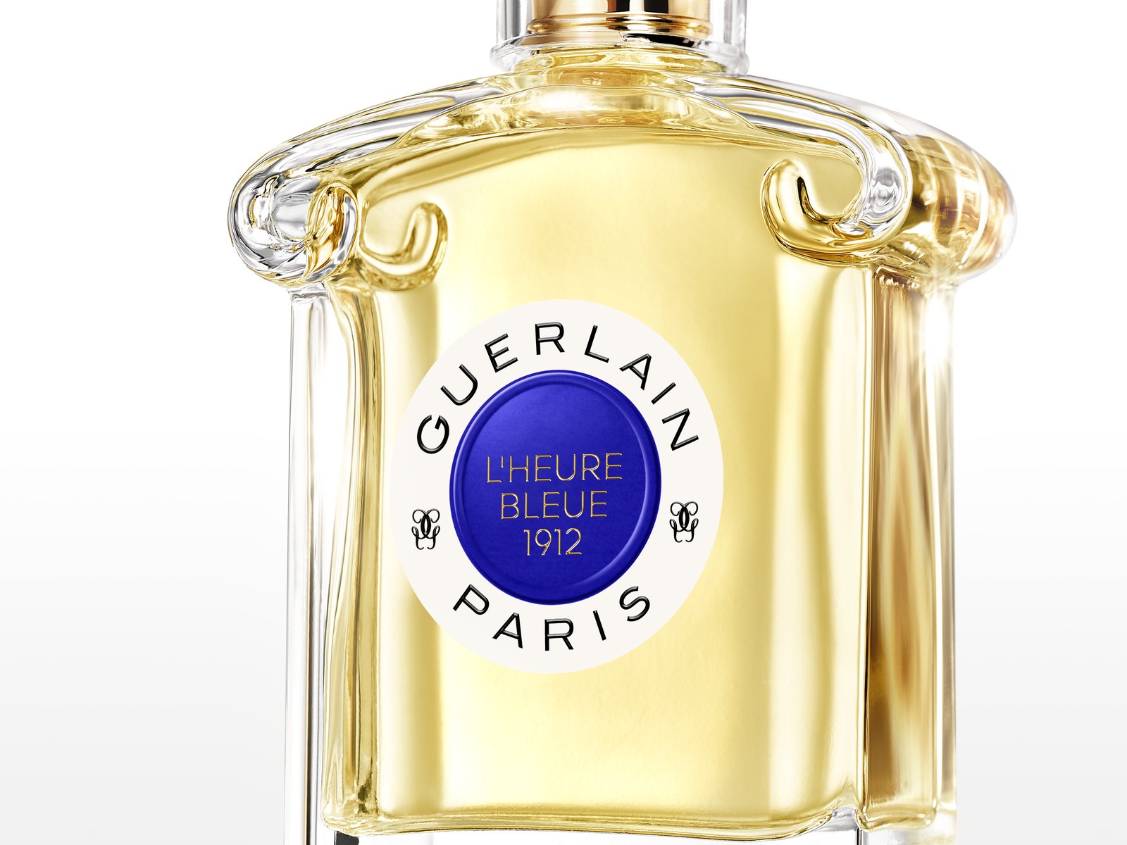 L'Heure Bleue de Guerlain 1912, packshot officiel close-up du flacon