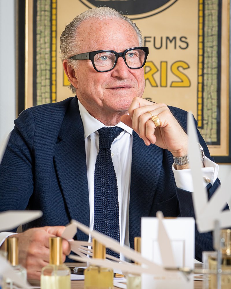 Alberto Morillas, perfumer of Mizensir, in his studio